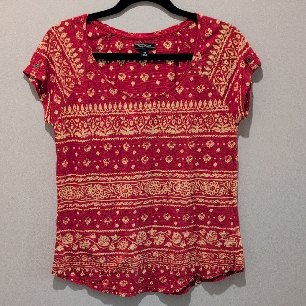 Lucky Brand Red and Cream Shirt